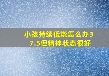 小孩持续低烧怎么办37.5但精神状态很好