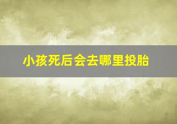 小孩死后会去哪里投胎