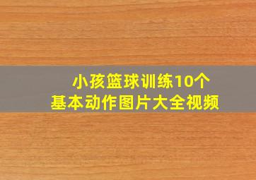 小孩篮球训练10个基本动作图片大全视频