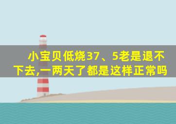 小宝贝低烧37、5老是退不下去,一两天了都是这样正常吗