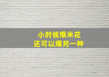 小时候爆米花还可以爆另一种