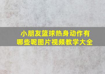 小朋友篮球热身动作有哪些呢图片视频教学大全