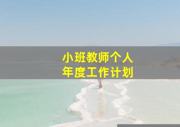 小班教师个人年度工作计划