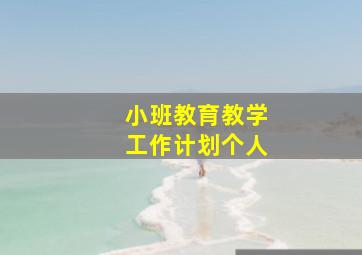 小班教育教学工作计划个人