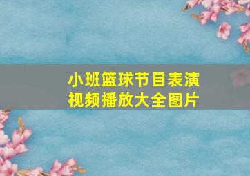 小班篮球节目表演视频播放大全图片