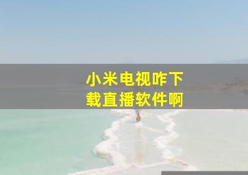 小米电视咋下载直播软件啊