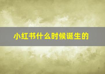 小红书什么时候诞生的