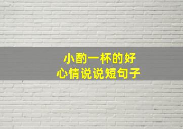 小酌一杯的好心情说说短句子