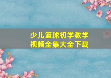 少儿篮球初学教学视频全集大全下载