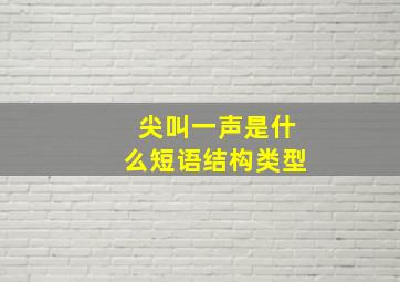 尖叫一声是什么短语结构类型