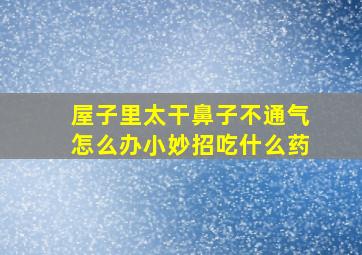 屋子里太干鼻子不通气怎么办小妙招吃什么药