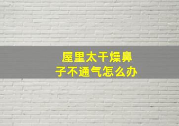 屋里太干燥鼻子不通气怎么办