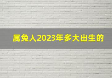 属兔人2023年多大出生的