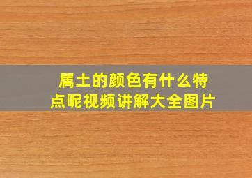 属土的颜色有什么特点呢视频讲解大全图片