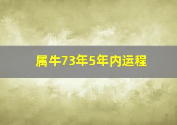 属牛73年5年内运程