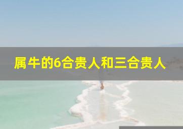 属牛的6合贵人和三合贵人