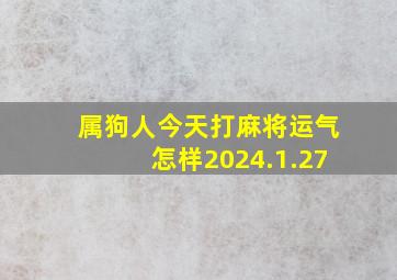 属狗人今天打麻将运气怎样2024.1.27