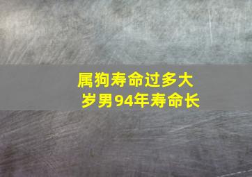 属狗寿命过多大岁男94年寿命长