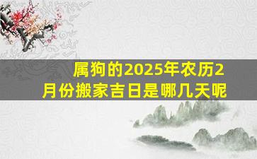 属狗的2025年农历2月份搬家吉日是哪几天呢