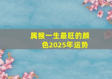 属猴一生最旺的颜色2025年运势