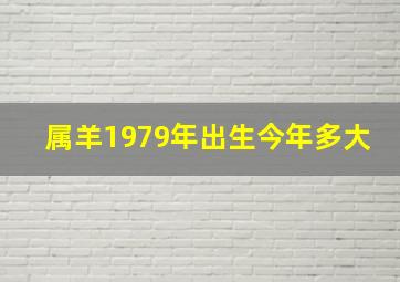 属羊1979年出生今年多大