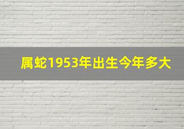 属蛇1953年出生今年多大