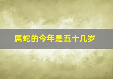 属蛇的今年是五十几岁