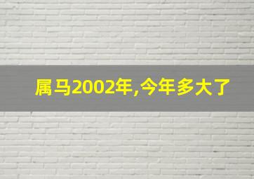 属马2002年,今年多大了