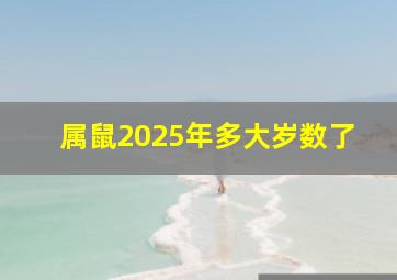 属鼠2025年多大岁数了