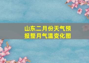 山东二月份天气预报整月气温变化图