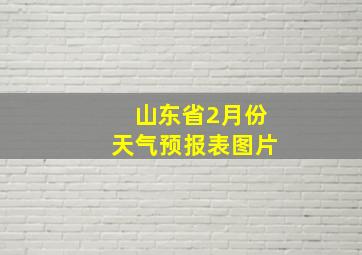 山东省2月份天气预报表图片