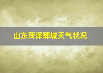 山东菏泽郓城天气状况