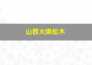 山西火烧松木