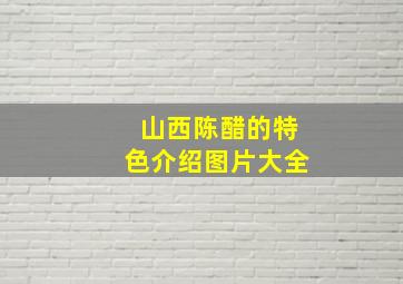 山西陈醋的特色介绍图片大全