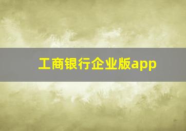 工商银行企业版app