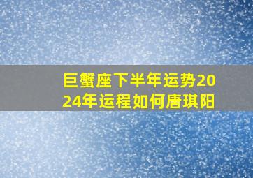 巨蟹座下半年运势2024年运程如何唐琪阳