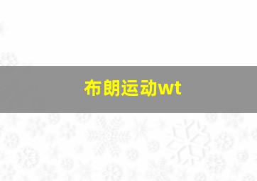 布朗运动wt