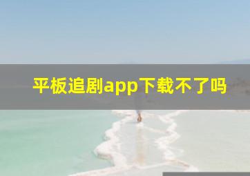 平板追剧app下载不了吗