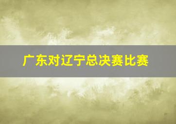 广东对辽宁总决赛比赛