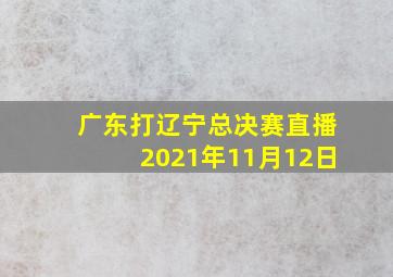 广东打辽宁总决赛直播2021年11月12日