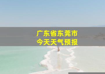 广东省东莞市今天天气预报