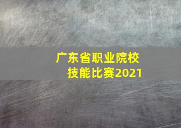 广东省职业院校技能比赛2021