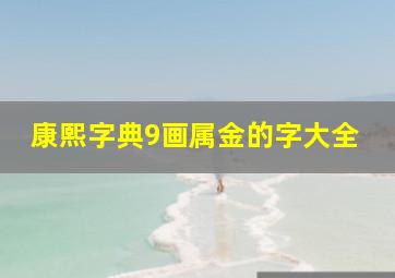 康熙字典9画属金的字大全