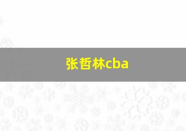 张哲林cba