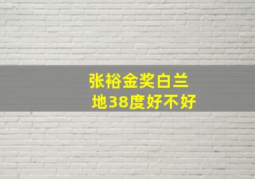 张裕金奖白兰地38度好不好