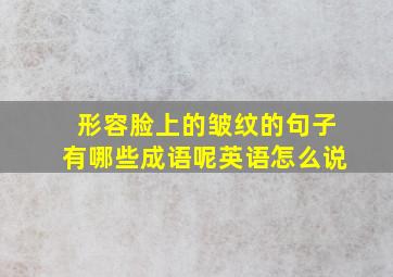 形容脸上的皱纹的句子有哪些成语呢英语怎么说