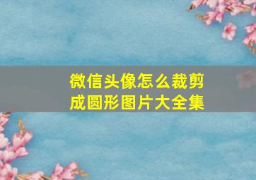 微信头像怎么裁剪成圆形图片大全集