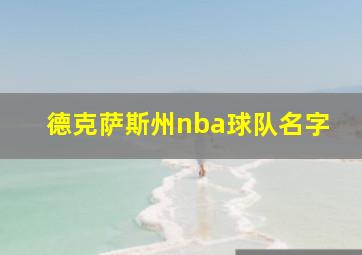 德克萨斯州nba球队名字