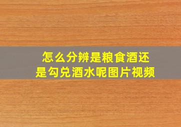 怎么分辨是粮食酒还是勾兑酒水呢图片视频