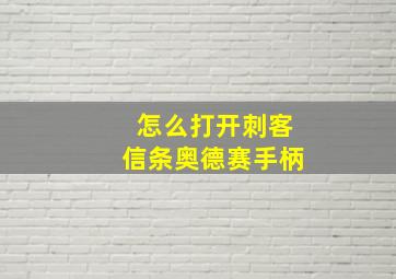 怎么打开刺客信条奥德赛手柄